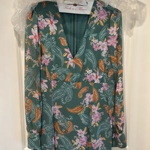 Bar III Long sleeve chiffon dress size M